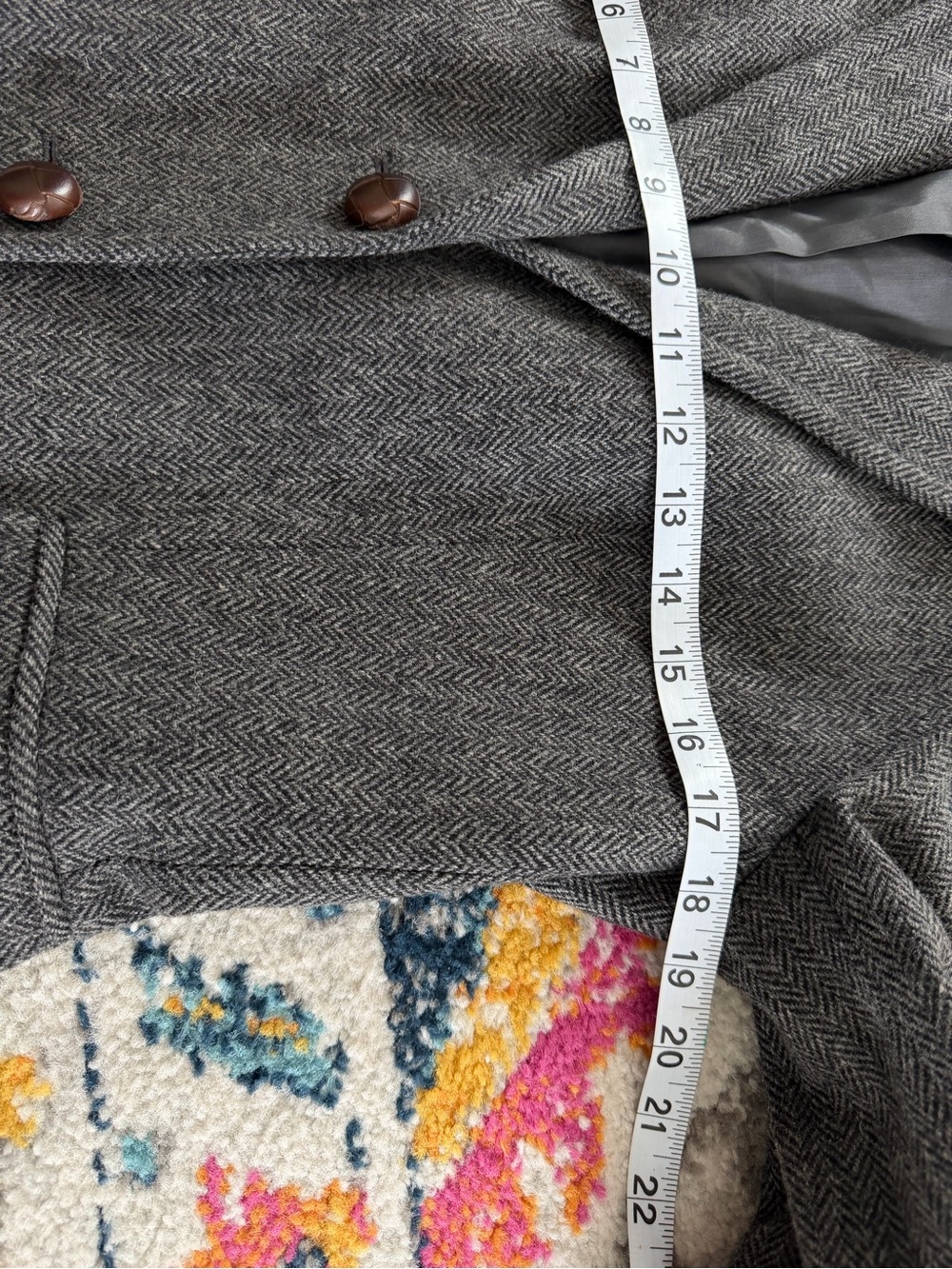 J. Crew 100% Wool Hack ing Blazer in Gray Herringbone Size 6 Preppy Academia - Picture 14 of 15